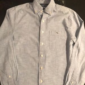 Vineyard Vines Mens blue chambray size XS school uniform graduation